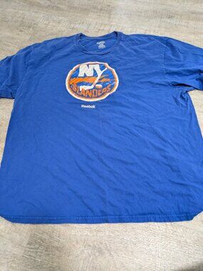 Reebok New York Islanders NHL Logo Graphic Tee Blue Size 2XL
